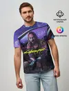Мужская базовая футболка / CYBERPUNK 2077 - КИАНУ