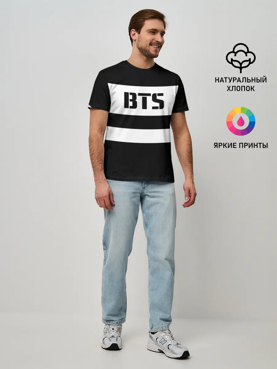 Мужская базовая футболка / BTS