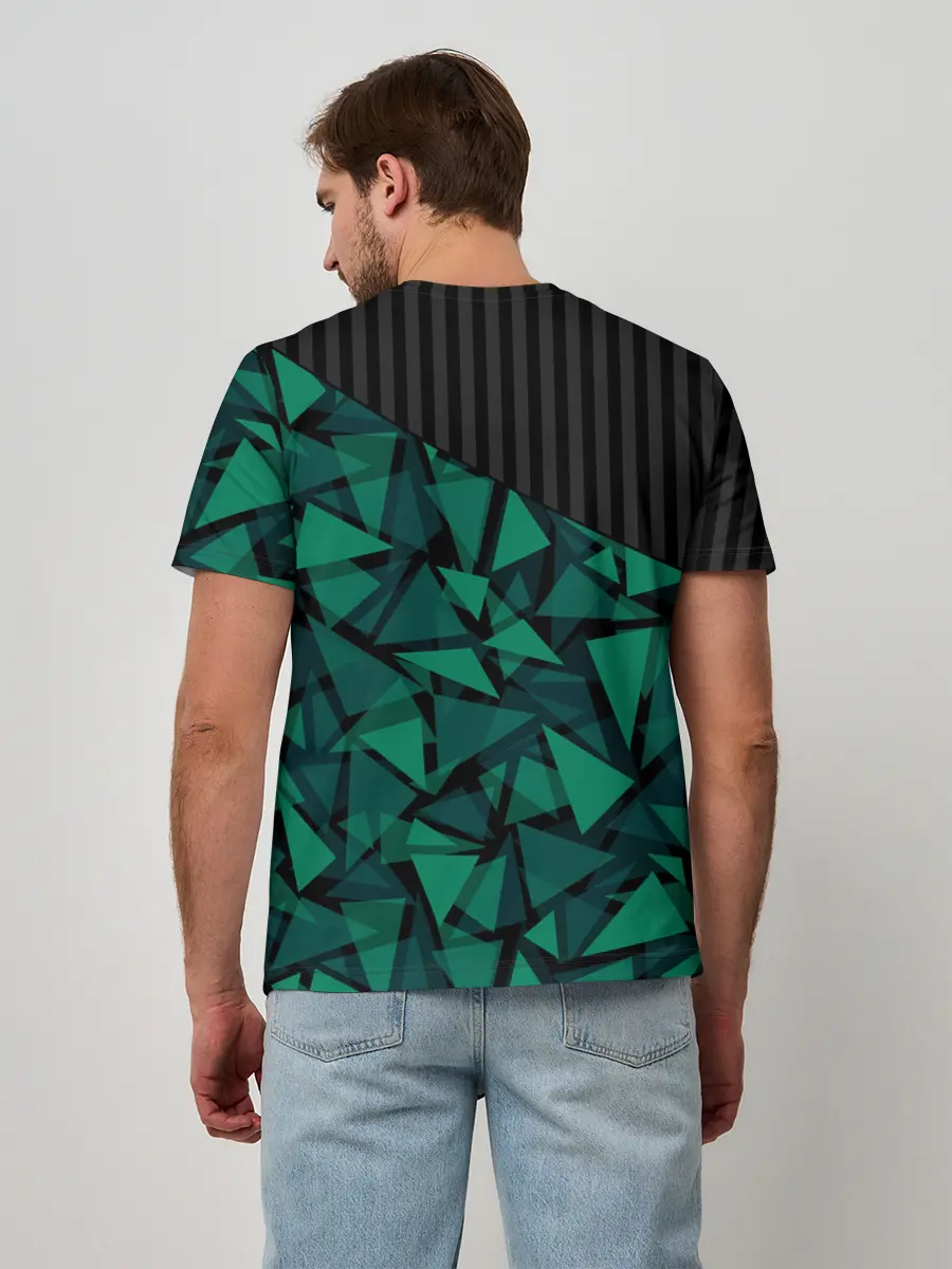 Мужская базовая футболка / Геометрический узор
