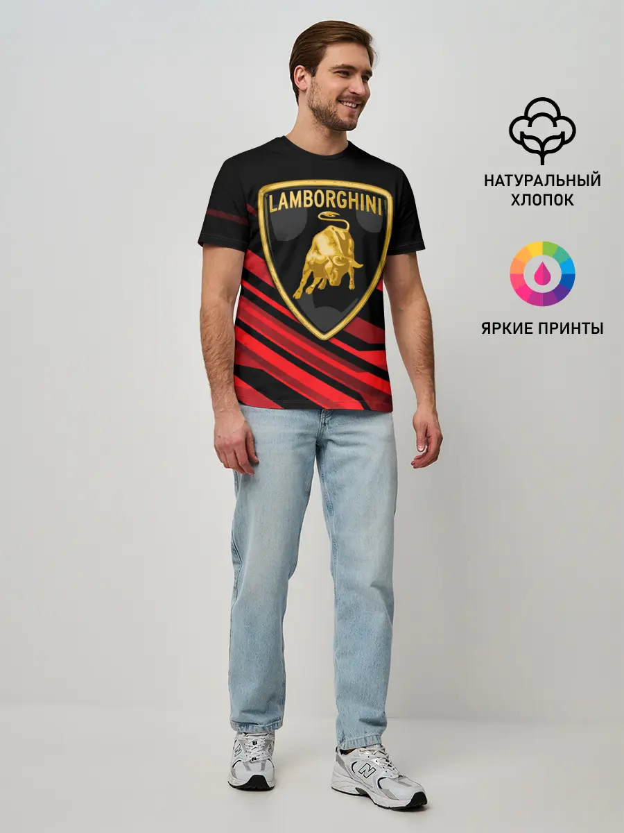 Мужская базовая футболка / Lamborghini