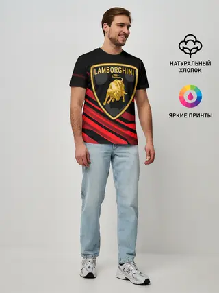 Мужская базовая футболка / Lamborghini