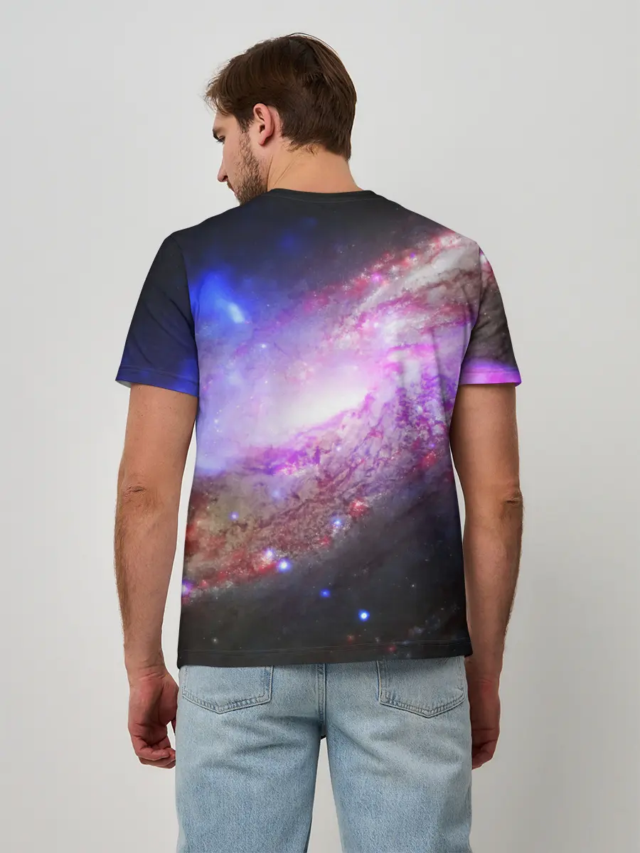 Мужская базовая футболка / Космическая спираль