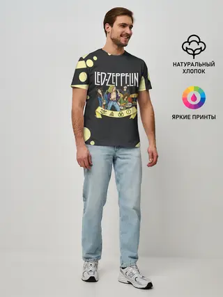 Мужская базовая футболка / LED ZEPPELIN | ЛЕД ЗЕППЕЛИН