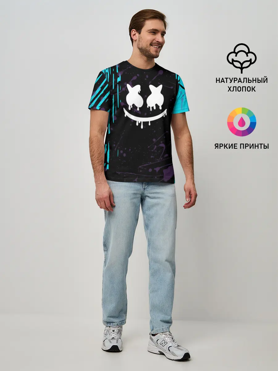 Мужская базовая футболка / FORTNITE MARSHMELLO.