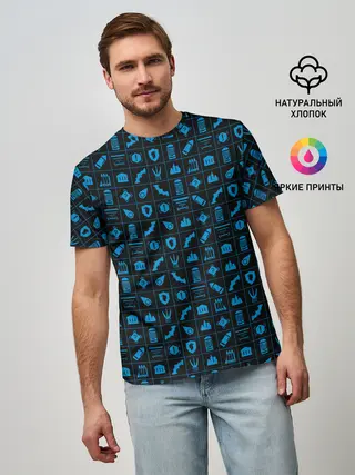 Мужская базовая футболка / Batman pattern