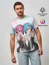 Мужская базовая футболка / Re:Zero, Рам и Рем