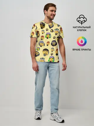 Мужская базовая футболка / Thinking emoji skins