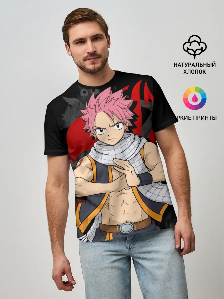 Мужская базовая футболка / Fairy Tail, Нацу