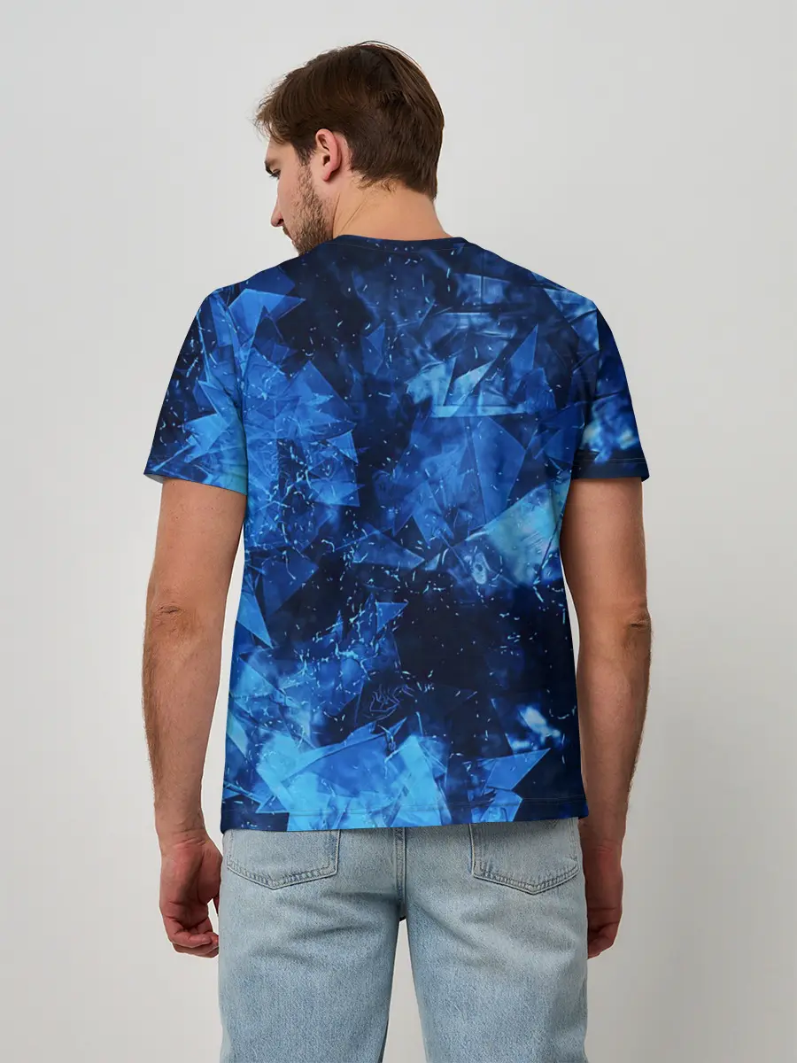 Мужская базовая футболка / Blue Abstraction