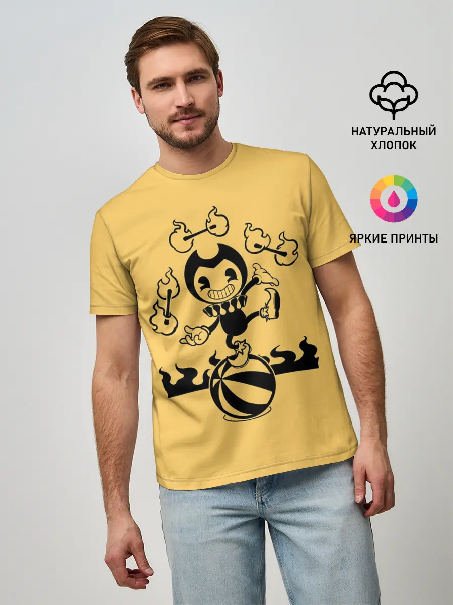 Мужская базовая футболка / Bendy And The Ink Machine