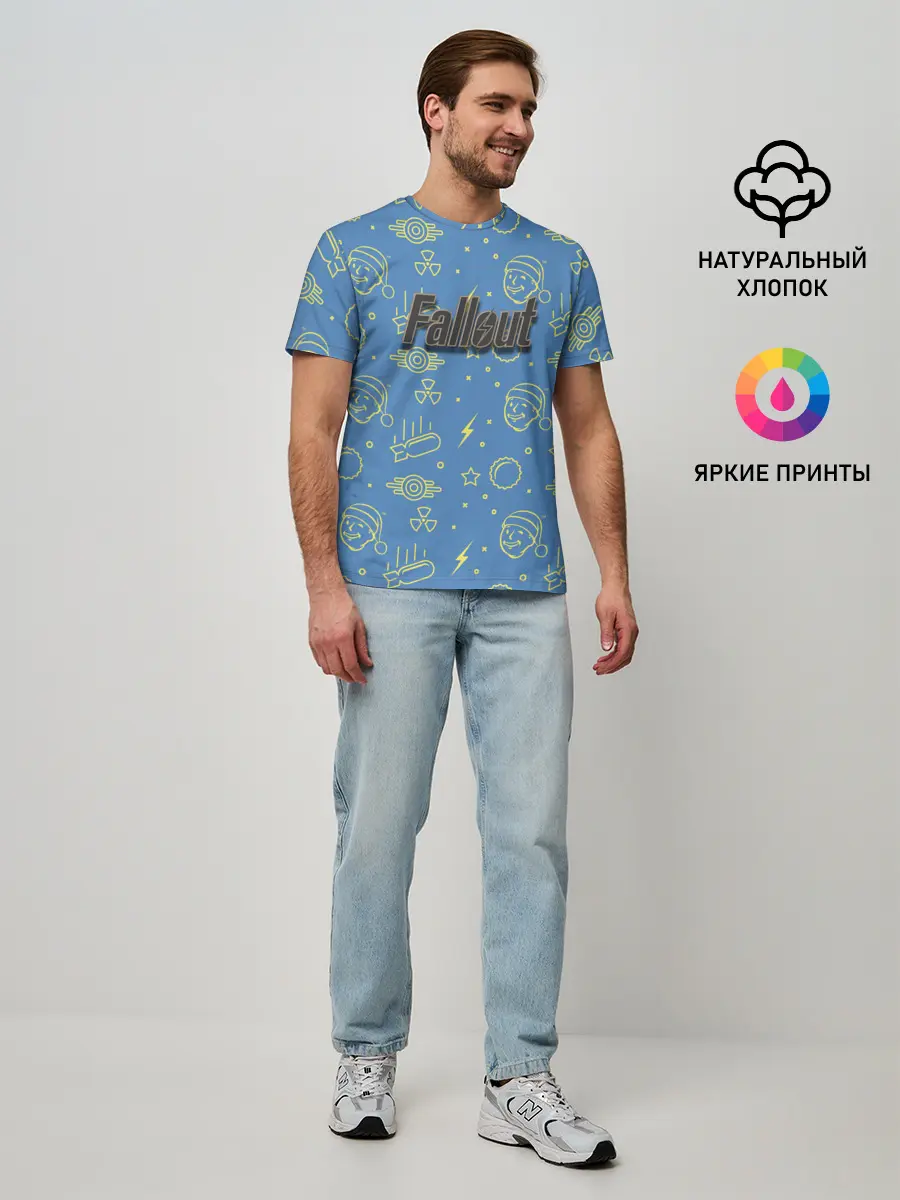 Мужская базовая футболка / Фаллаут Арт