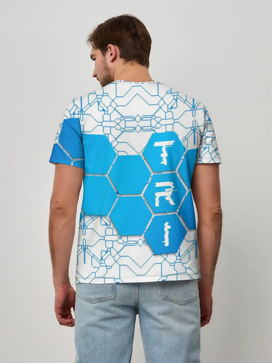 Мужская базовая футболка / Плыви, Крути, Беги