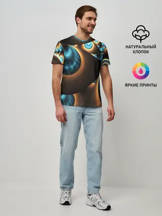 Мужская базовая футболка / 3D FRACTAL