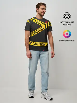 Мужская базовая футболка / Caution Style