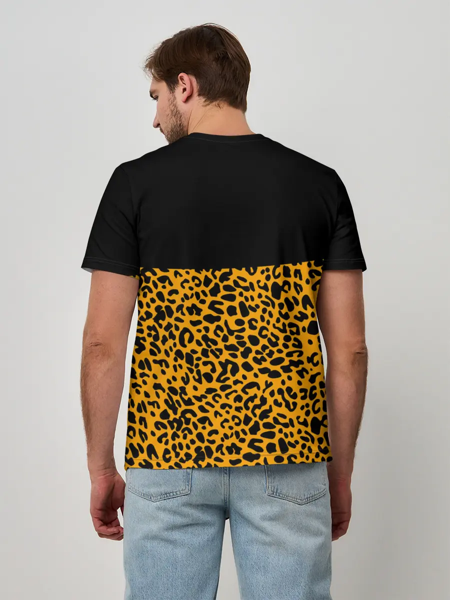 Мужская базовая футболка / СТИЛЬ ЛЕОПАРДА