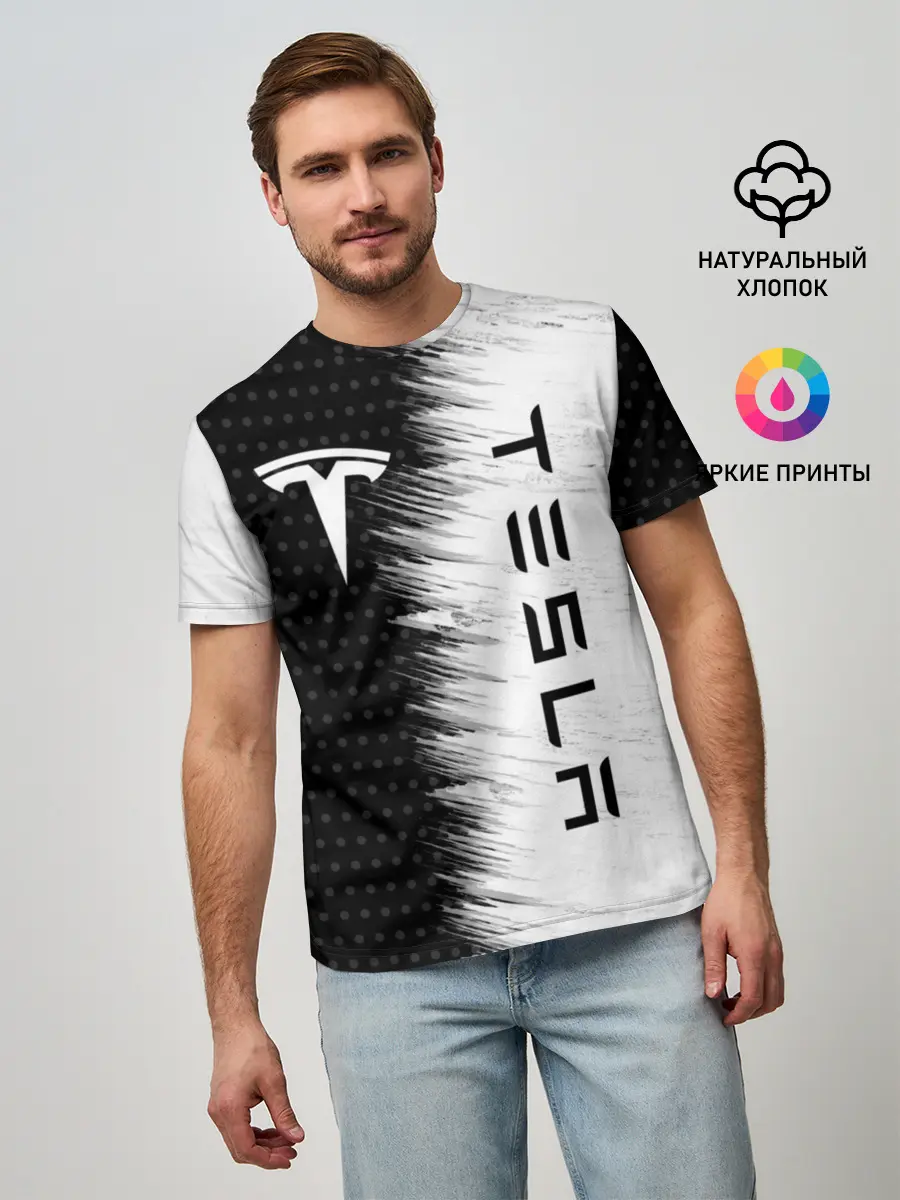 Мужская базовая футболка / TESLA