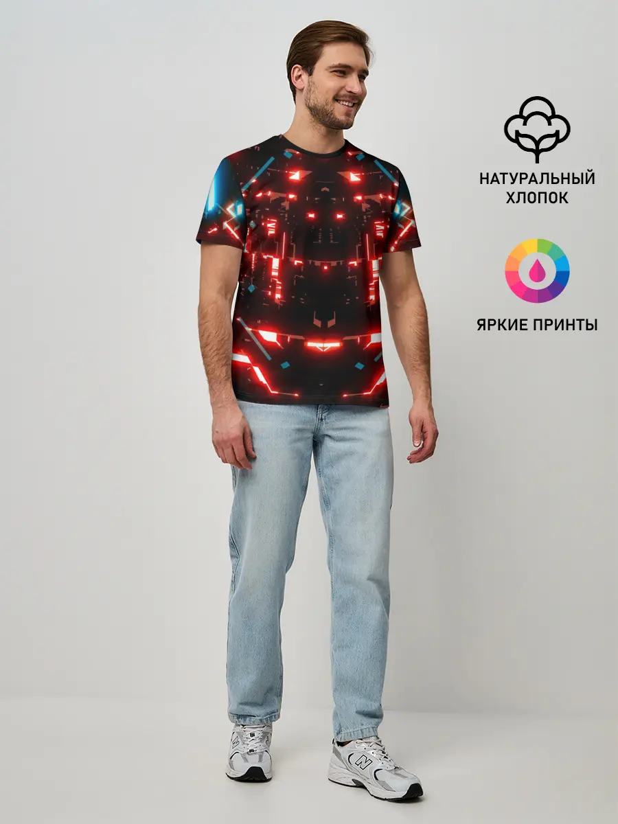 Мужская базовая футболка / Neon Lights