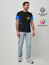 Мужская базовая футболка / Russia-sport collection BLUE