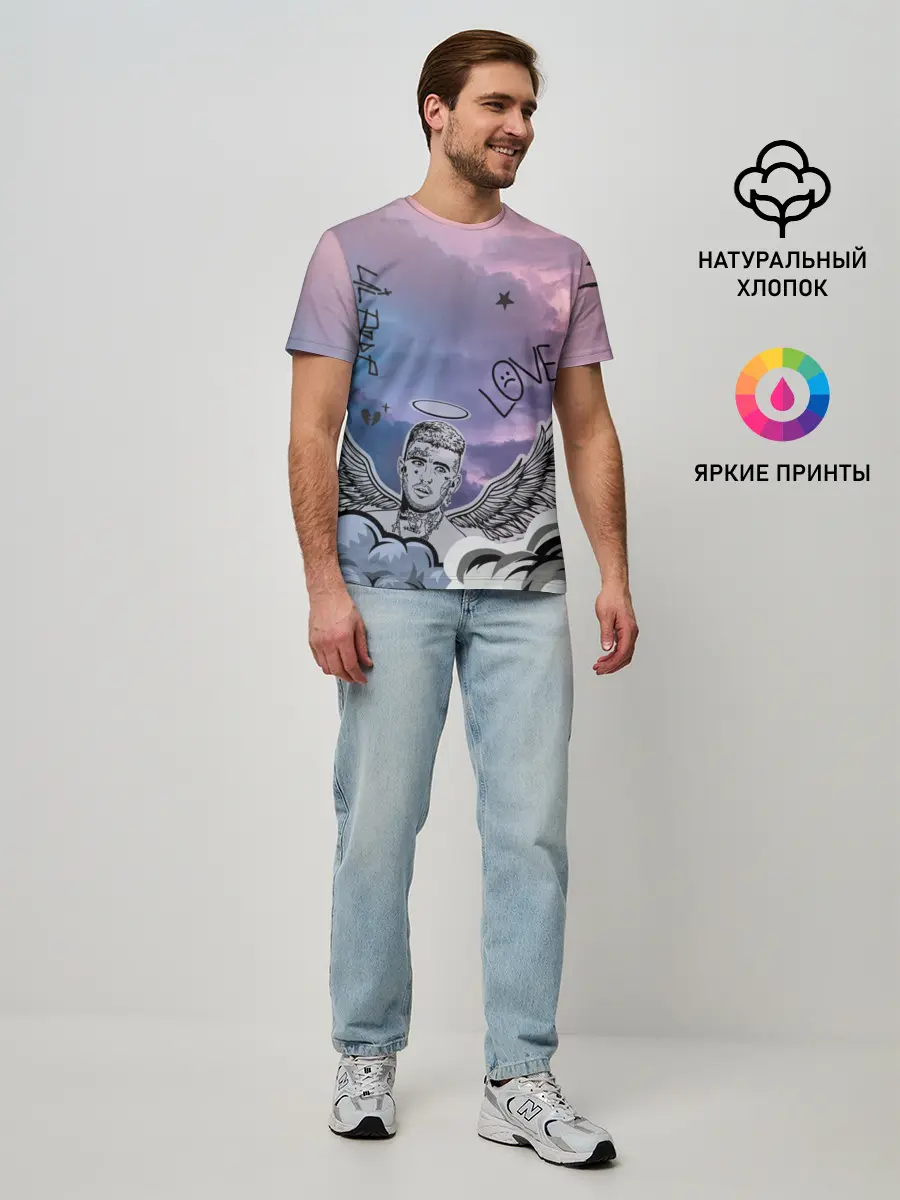 Мужская базовая футболка / Lil Peep