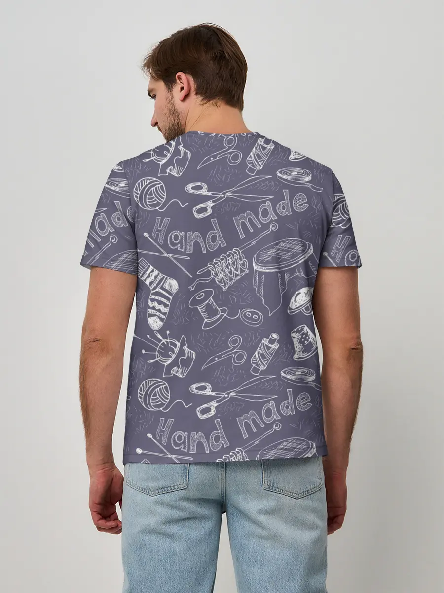 Мужская базовая футболка / Hand made