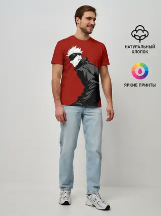 Мужская базовая футболка / Годжо Магическая Битва