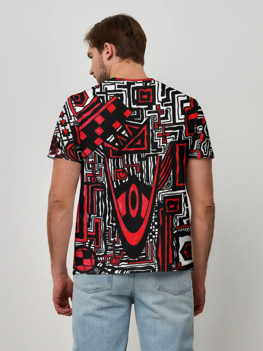 Мужская базовая футболка / Абстрактный Узор