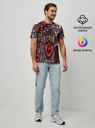 Мужская базовая футболка / Абстрактный Узор