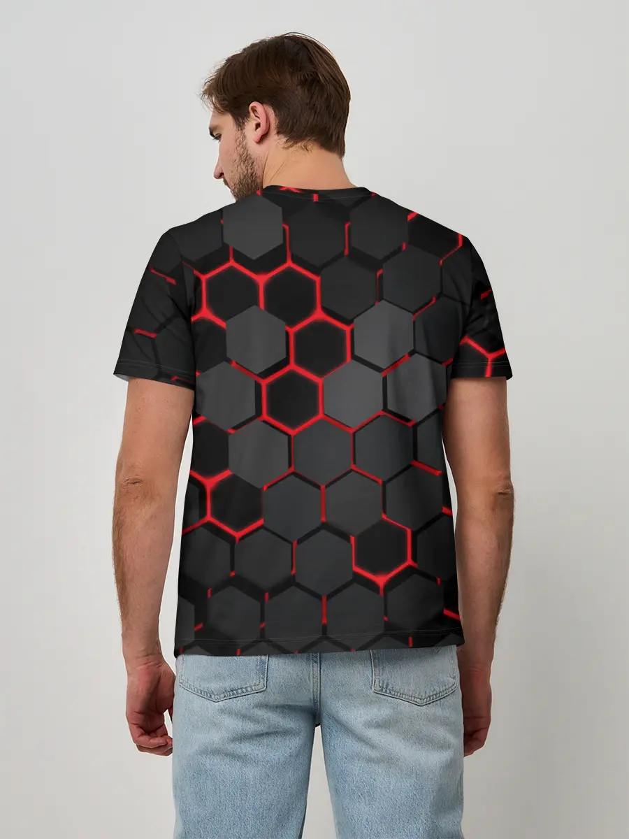 Мужская базовая футболка / CS:GO 3D плиты