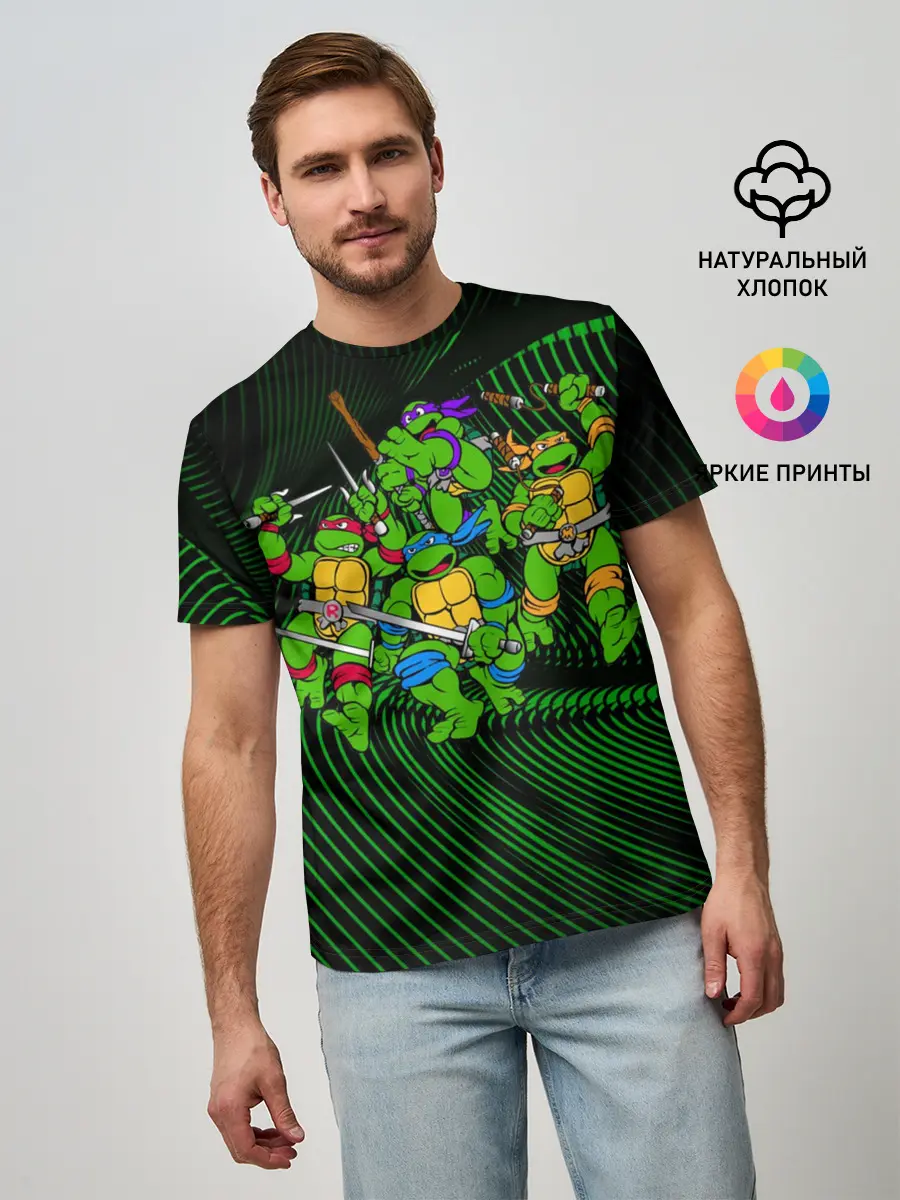 Мужская базовая футболка / Супер Ниндзя Черепашки