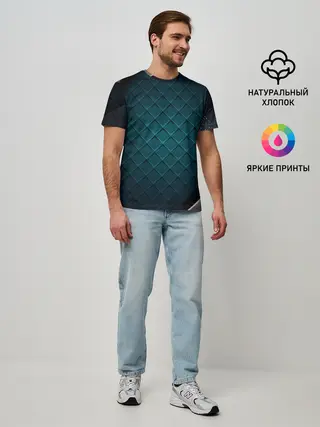 Мужская базовая футболка / 3D luxury metal