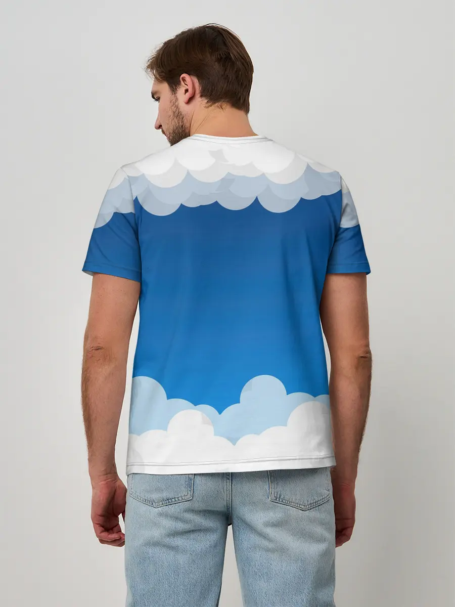 Мужская базовая футболка / Полёт в облаках