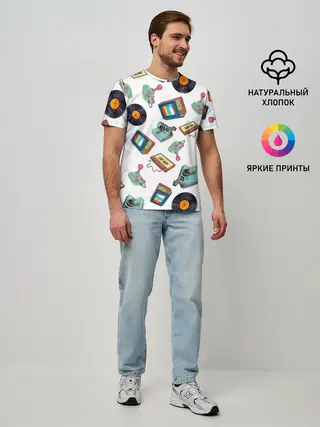 Мужская базовая футболка / Стиль 80х