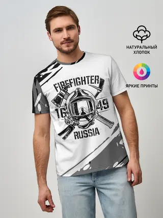 Мужская базовая футболка / FIREFIGHTER 1649 RUSSIA