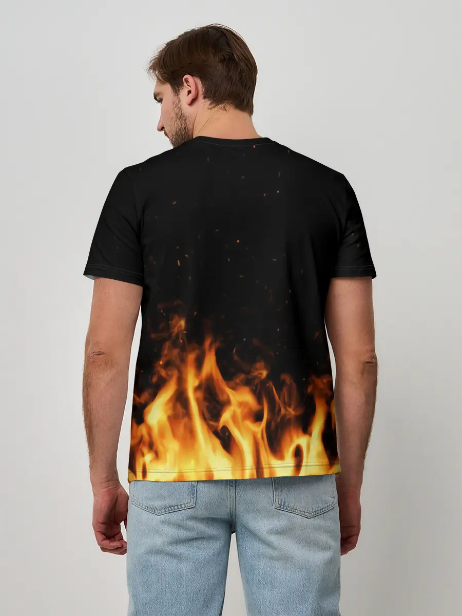 Мужская базовая футболка / Огонь