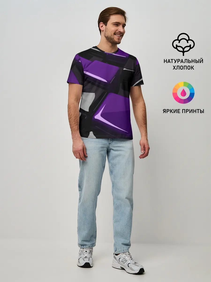 Мужская базовая футболка / НЕОНОВАЯ ГЕОМЕТРИЯ