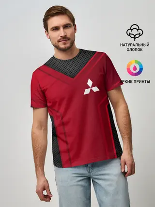 Мужская базовая футболка / mitsubishi sport