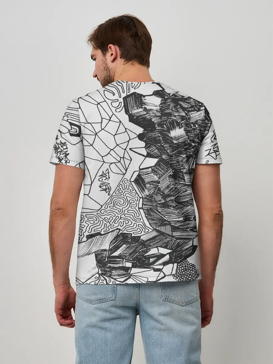 Мужская базовая футболка / Структурная мозайка