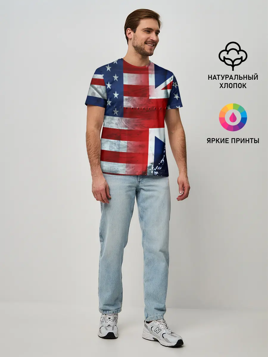 Мужская базовая футболка / Англия&Америка