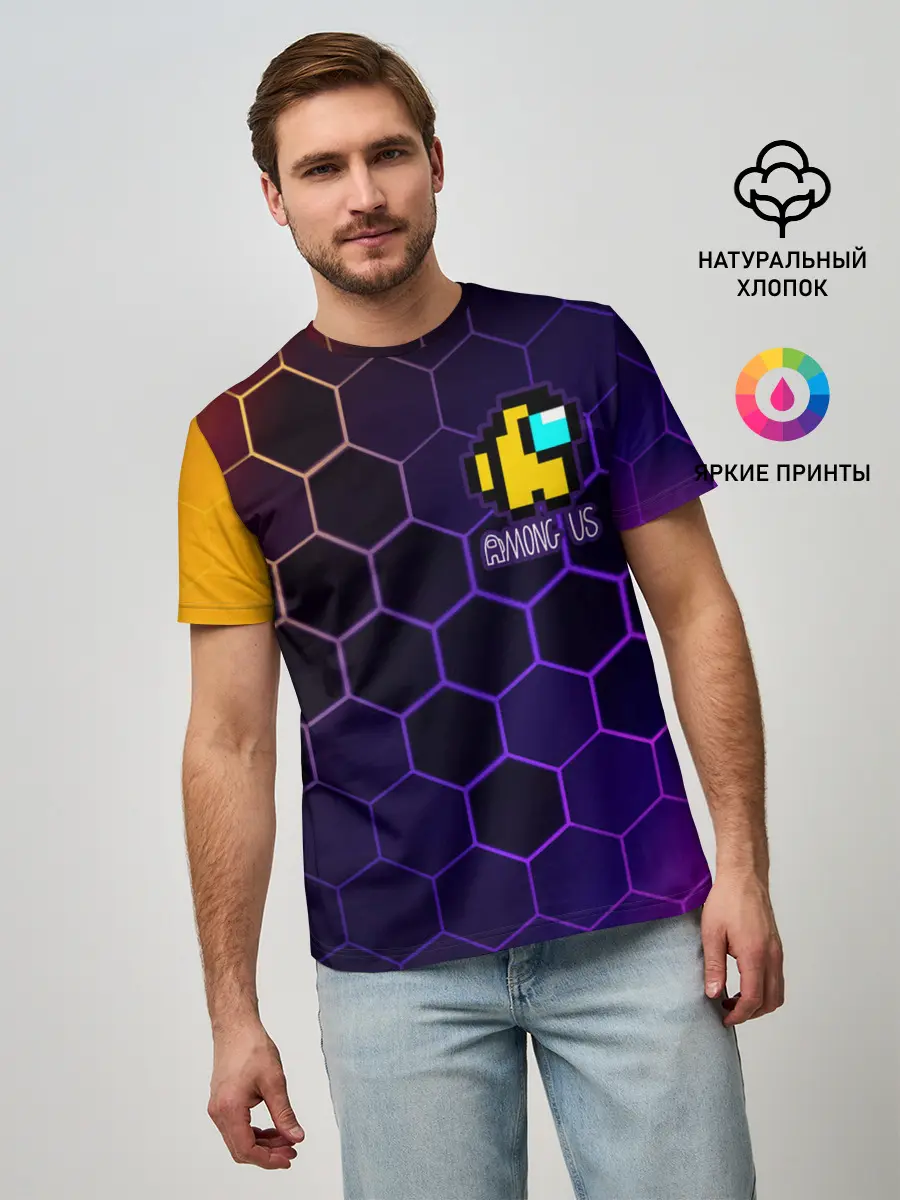 Мужская базовая футболка / AMONG US / АМОНГ АС