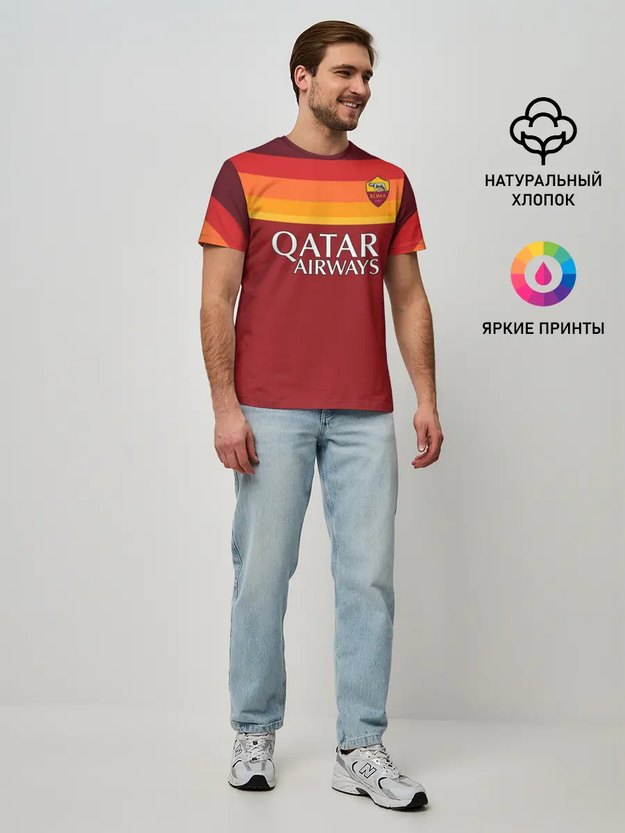 Мужская базовая футболка / Мхитарян | футболка Рома