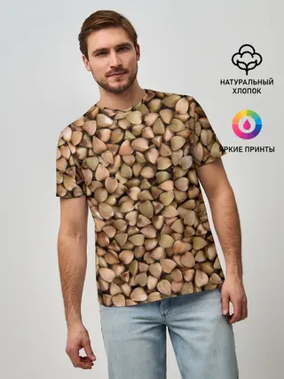 Мужская базовая футболка / Гречка Греча