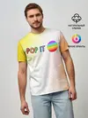 Мужская базовая футболка / Поп Ит - Кружок - Разводы
