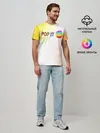 Мужская базовая футболка / Поп Ит - Кружок - Разводы