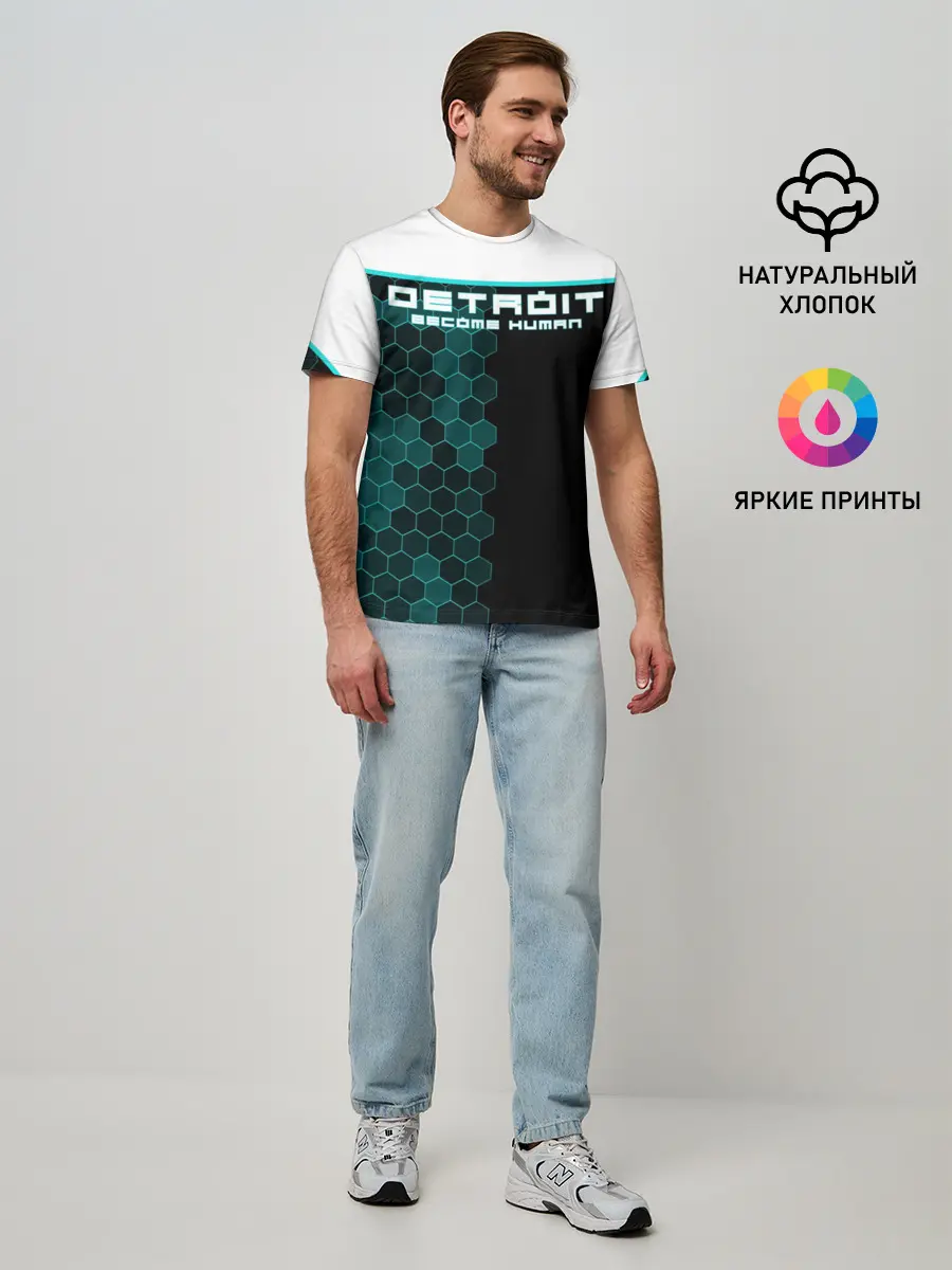 Мужская базовая футболка / Detroit become human