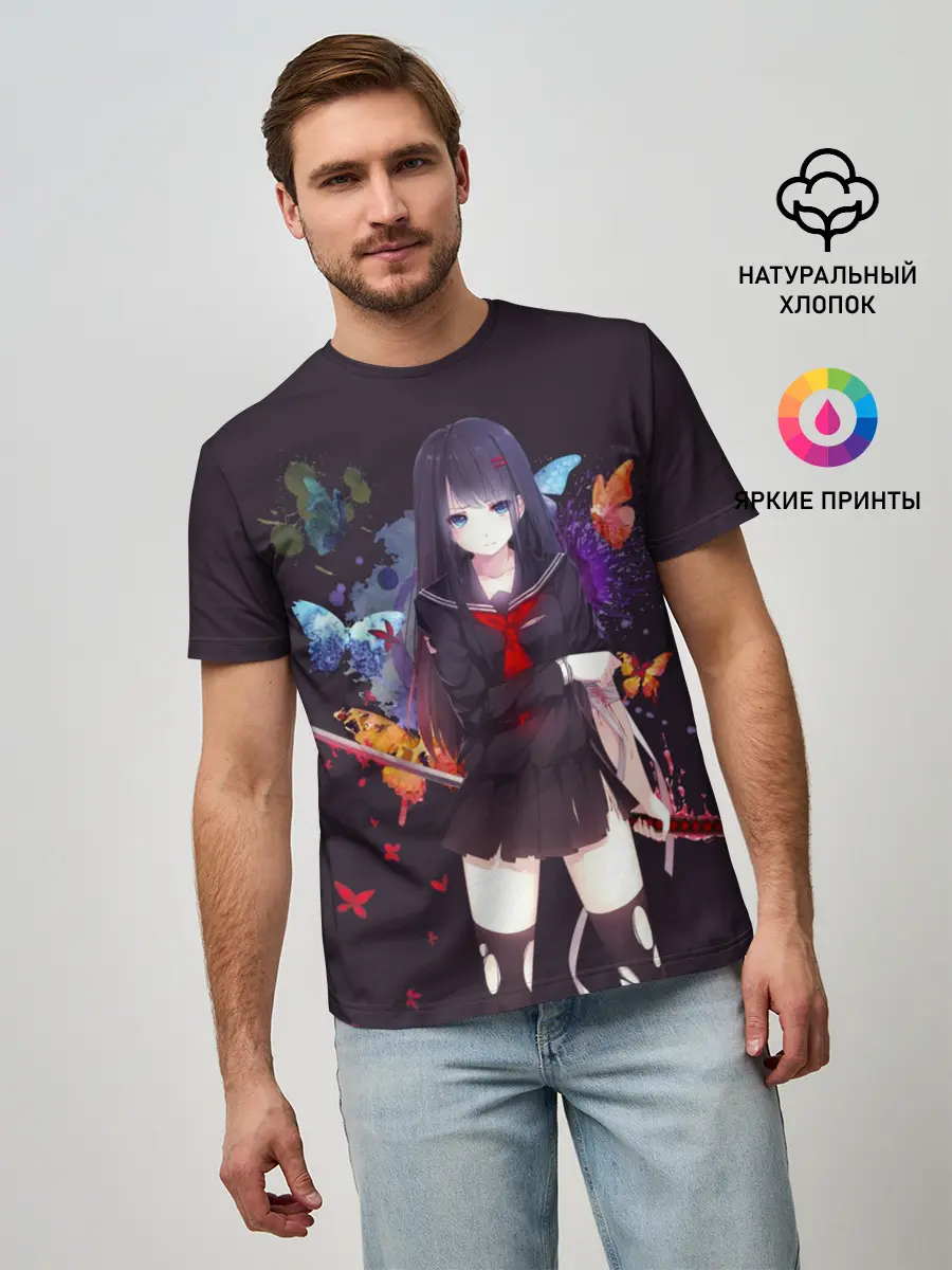 Мужская базовая футболка / Кровавая бабочка