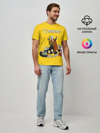 Мужская базовая футболка / Cuphead x DMC