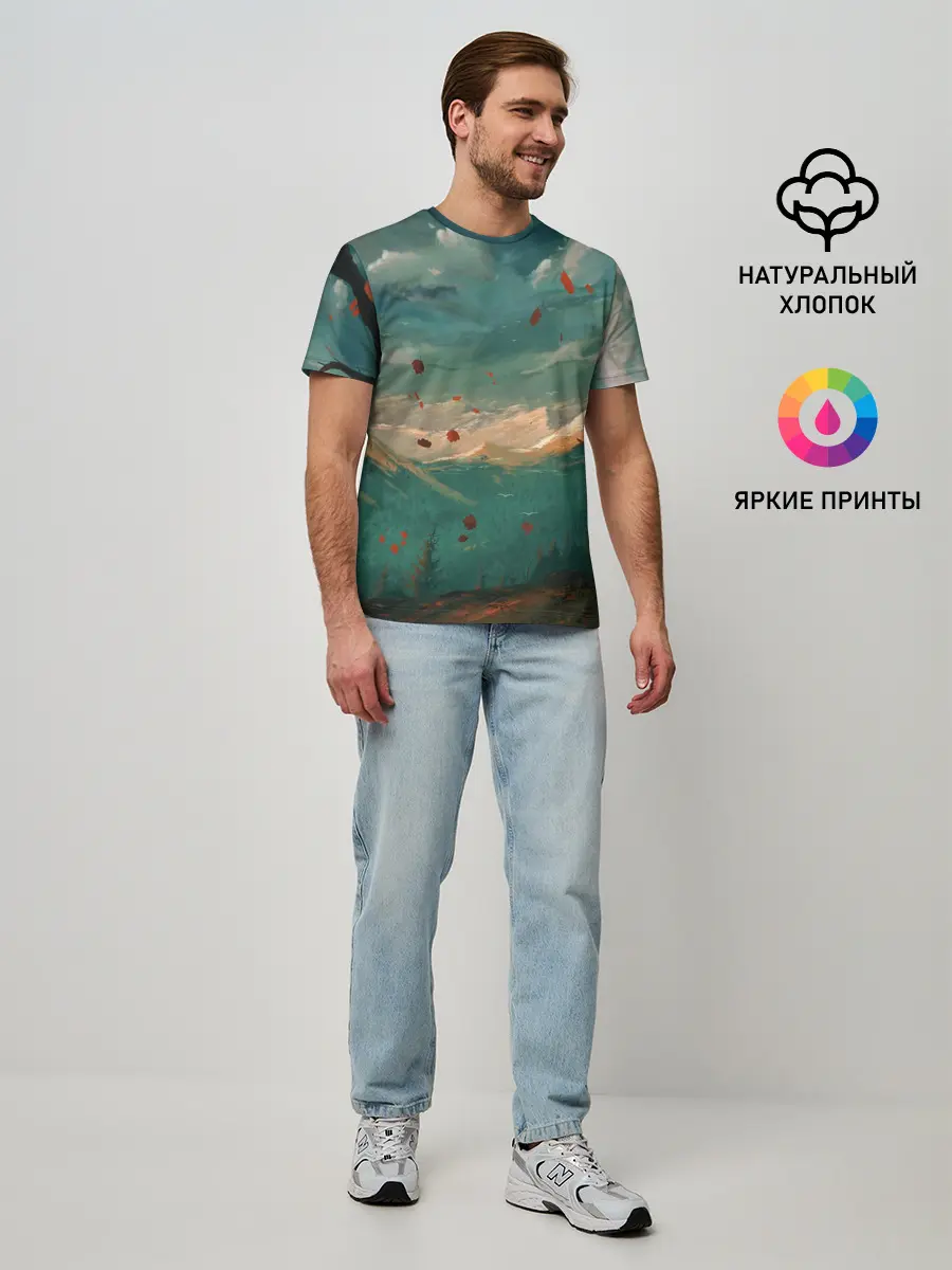 Мужская базовая футболка / Горы