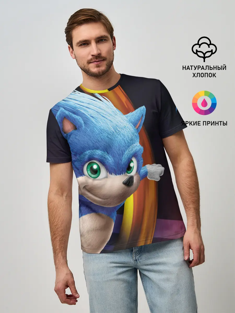 Мужская базовая футболка / Sonic