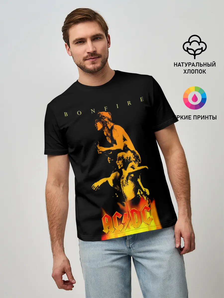 Мужская базовая футболка / Bonfire AC/DC
