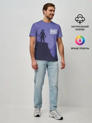 Мужская базовая футболка / Ночной PUBG